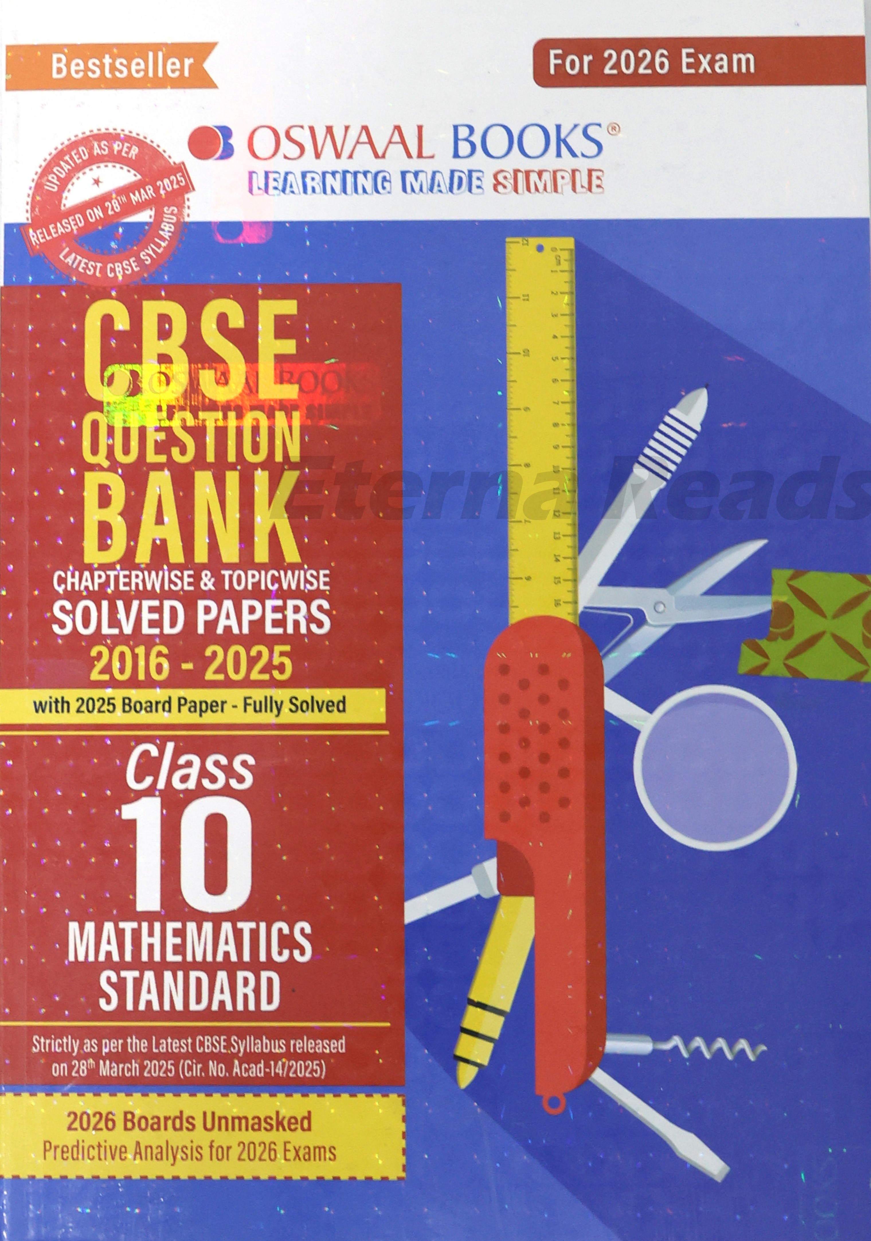 CBSE Question Bank Chapterwise & Topicwise Solved Papers - Mathematics Standard - Class 10 (2016-2025)